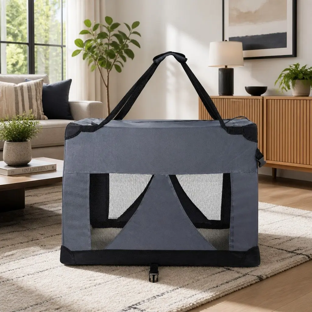 Pet Carrier Soft Crate 121x80cm 4XL Grey