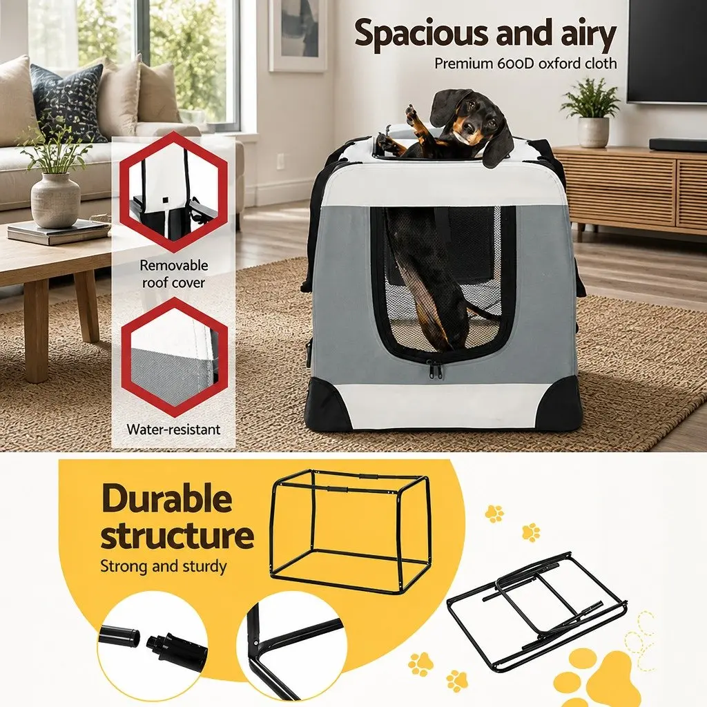 Pet Carrier Soft Crate 70x52cm Large Blue