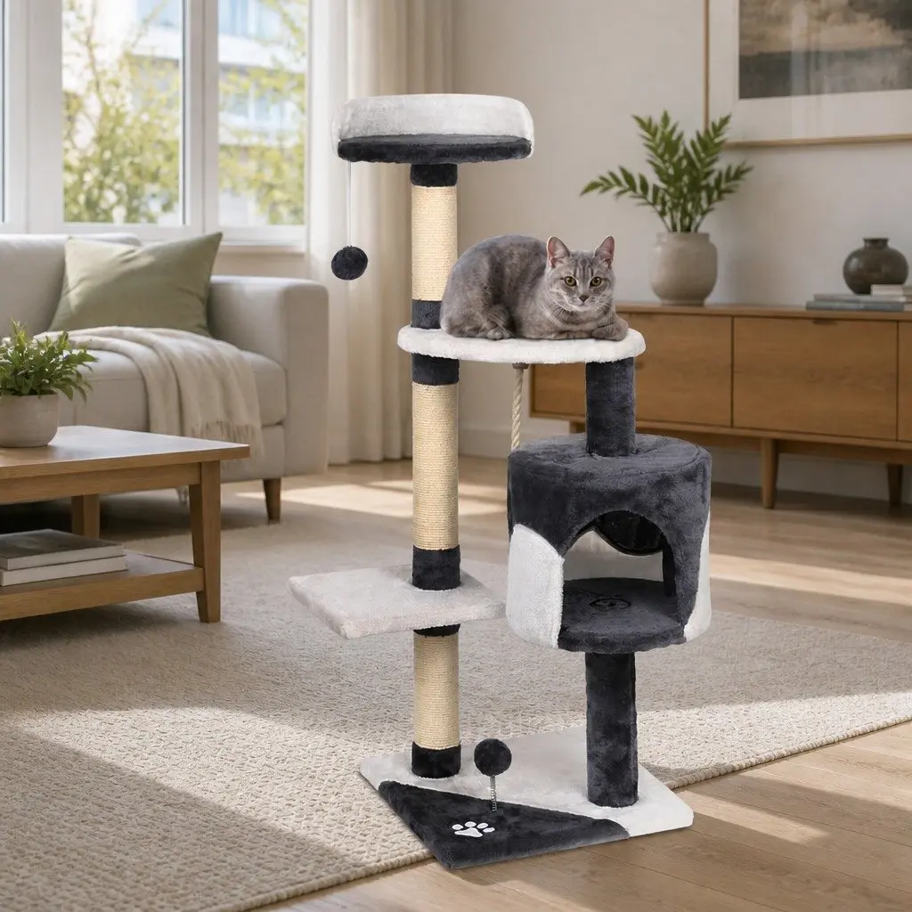 Cat Tree 112cm Tall for Active Cats