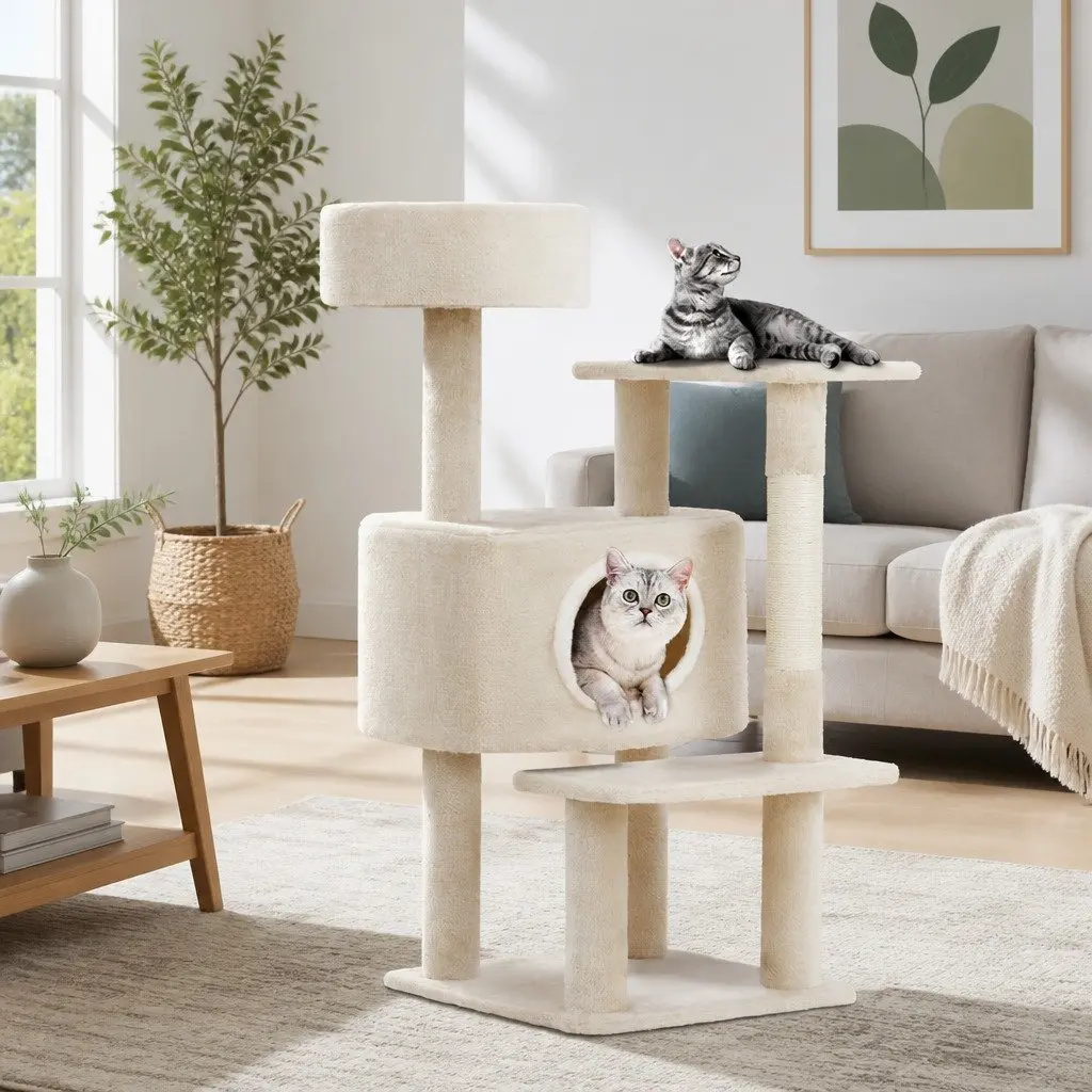 Multi-Level Cat Tower for Home Use