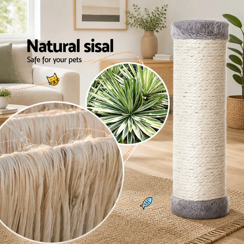 Cat Tree Multi-Level Plush Velvet Scratching Post 103cm Light Grey