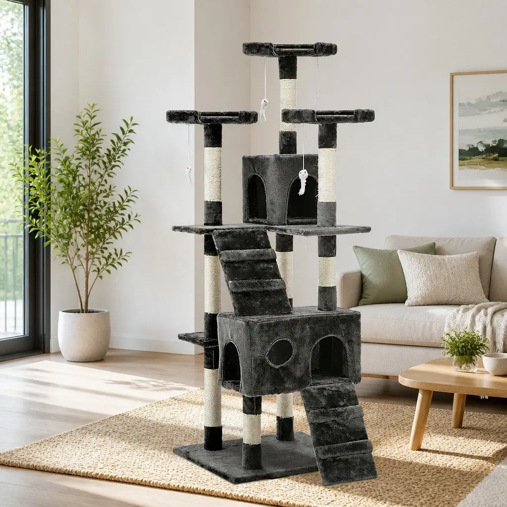 180cm Cat Tree for Active Cats at Home
