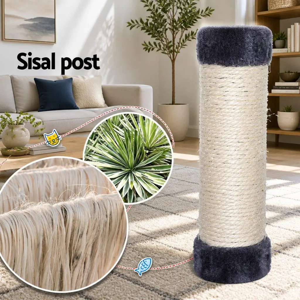 Cat Tree Tower Scratching Post Multi-Level 138cm Dark Grey