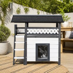 Practical Double-Tiered Hutch for Home Use