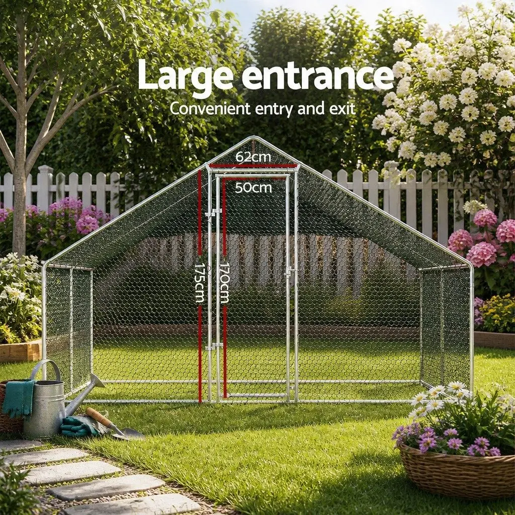 3x4x2m Chicken Coop for Backyard Use