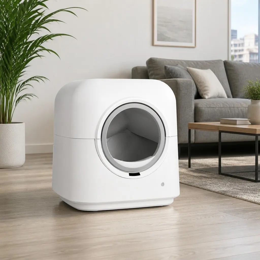 Automatic Cat Litter Box Smart Self-Cleaning Large Kitty Toilet App Control