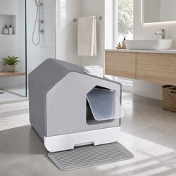Enclosed Cat Litter Box for Practical Home Use