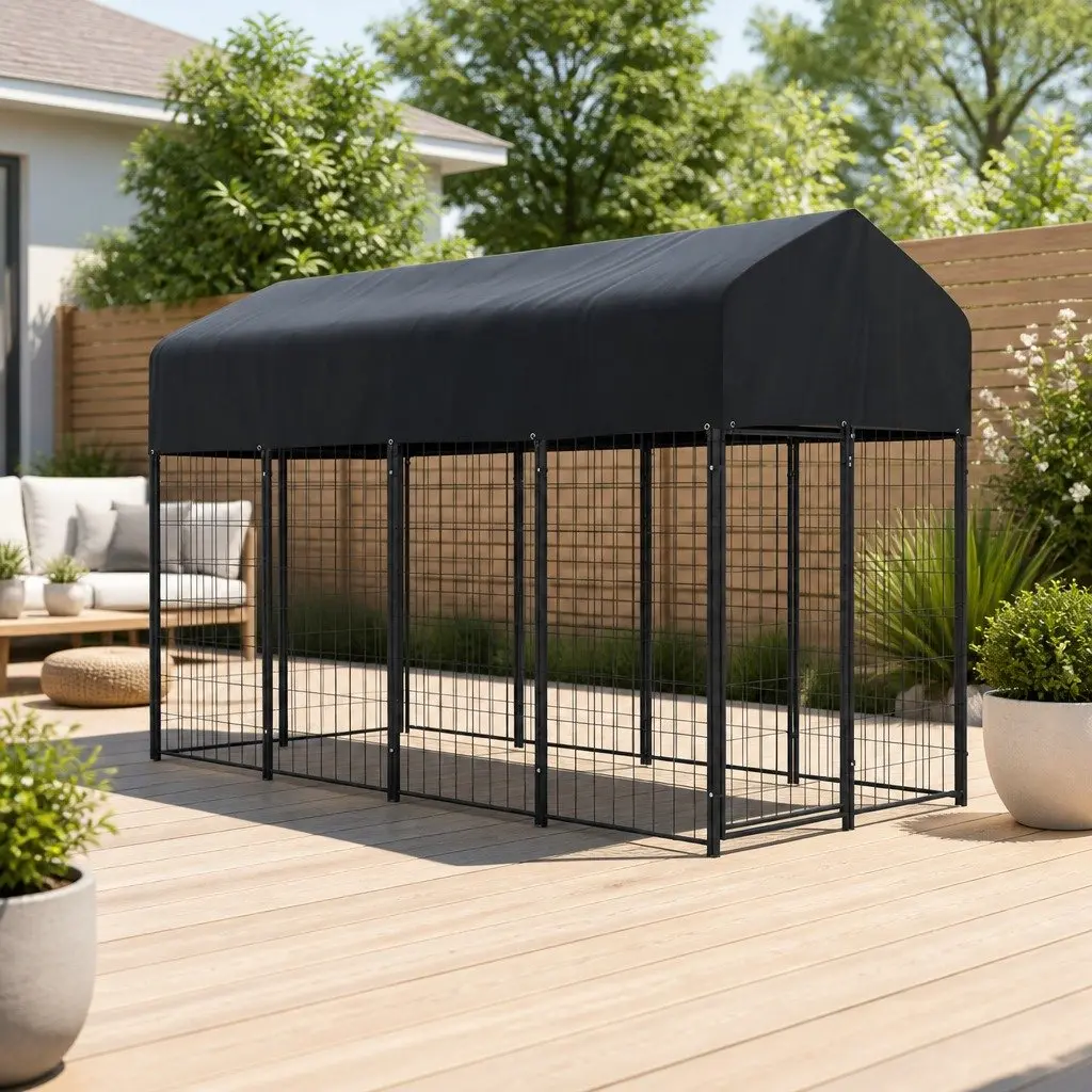 Dog Kennel Extra Large Outdoor Playpen Metal Puppy House Backyard Pet Enclosure