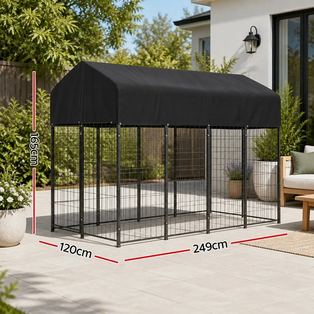 Dog Kennel Extra Large Outdoor Playpen Metal Puppy House Backyard Pet Enclosure