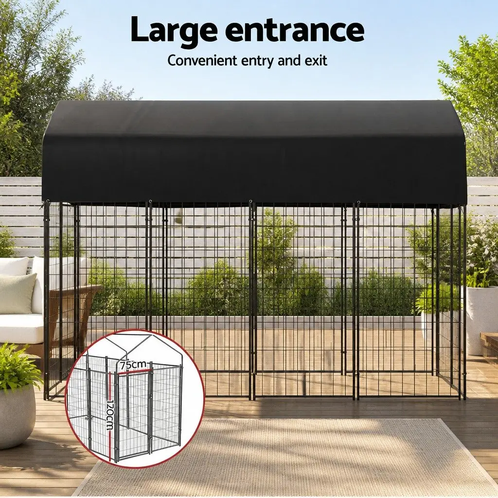 Dog Kennel Extra Large Outdoor Playpen Metal Puppy House Backyard Pet Enclosure