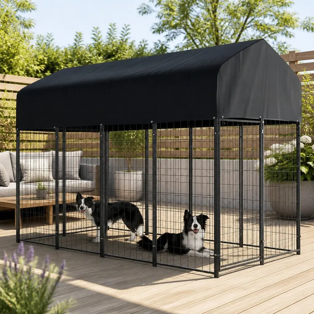 Dog Kennel Extra Large Outdoor Playpen Metal Puppy House Backyard Pet Enclosure