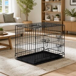Versatile 24-Inch Dog Crate Ideal for Home Use
