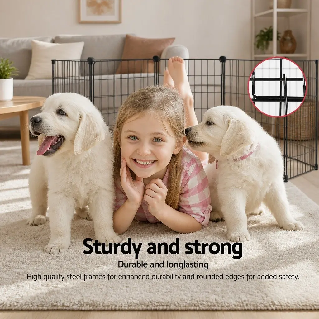 8-Panel Pet Playpen for Home Use