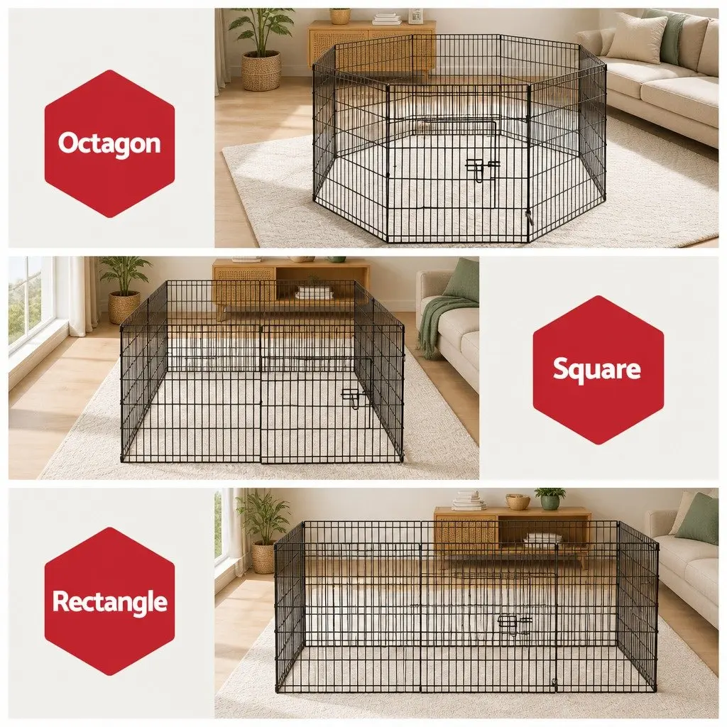 8-Panel Pet Playpen for Home Use
