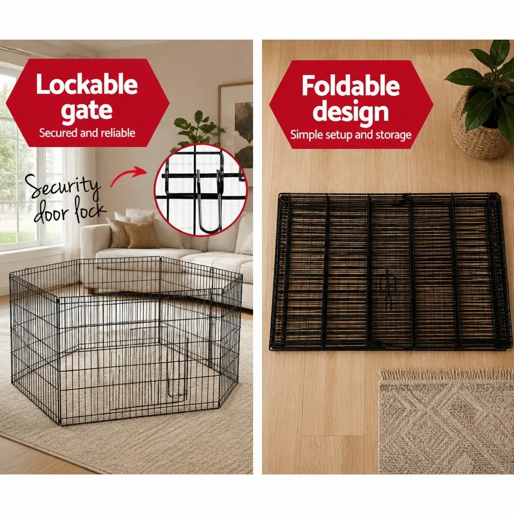 8-Panel Pet Playpen for Home Use