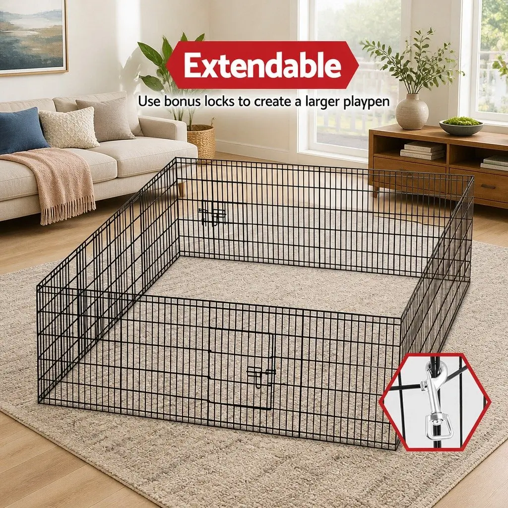 8-Panel Pet Playpen for Home Use