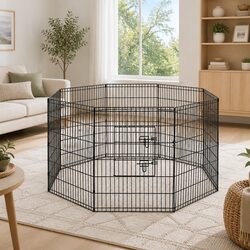 Practical 8 Panel Dog Playpen for Home and Outdoors