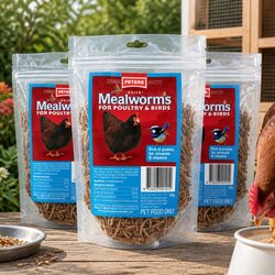 Dried Mealworms for Poultry Birds Chickens Ducks Quail 100g x3 Protein Treat