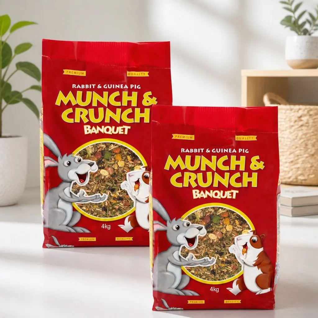 Rabbit Guinea Pig Grain Seed Mix 4kg Crunchy Munch Blend for Adult Pets