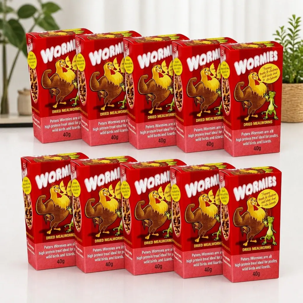 Dried Mealworm Treat High Protein 40g Poultry Wild Birds Reptiles Fish