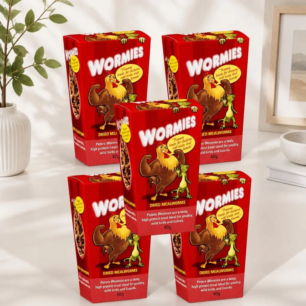 Dried Mealworm Treat High Protein 40g Poultry Wild Birds Reptiles Fish