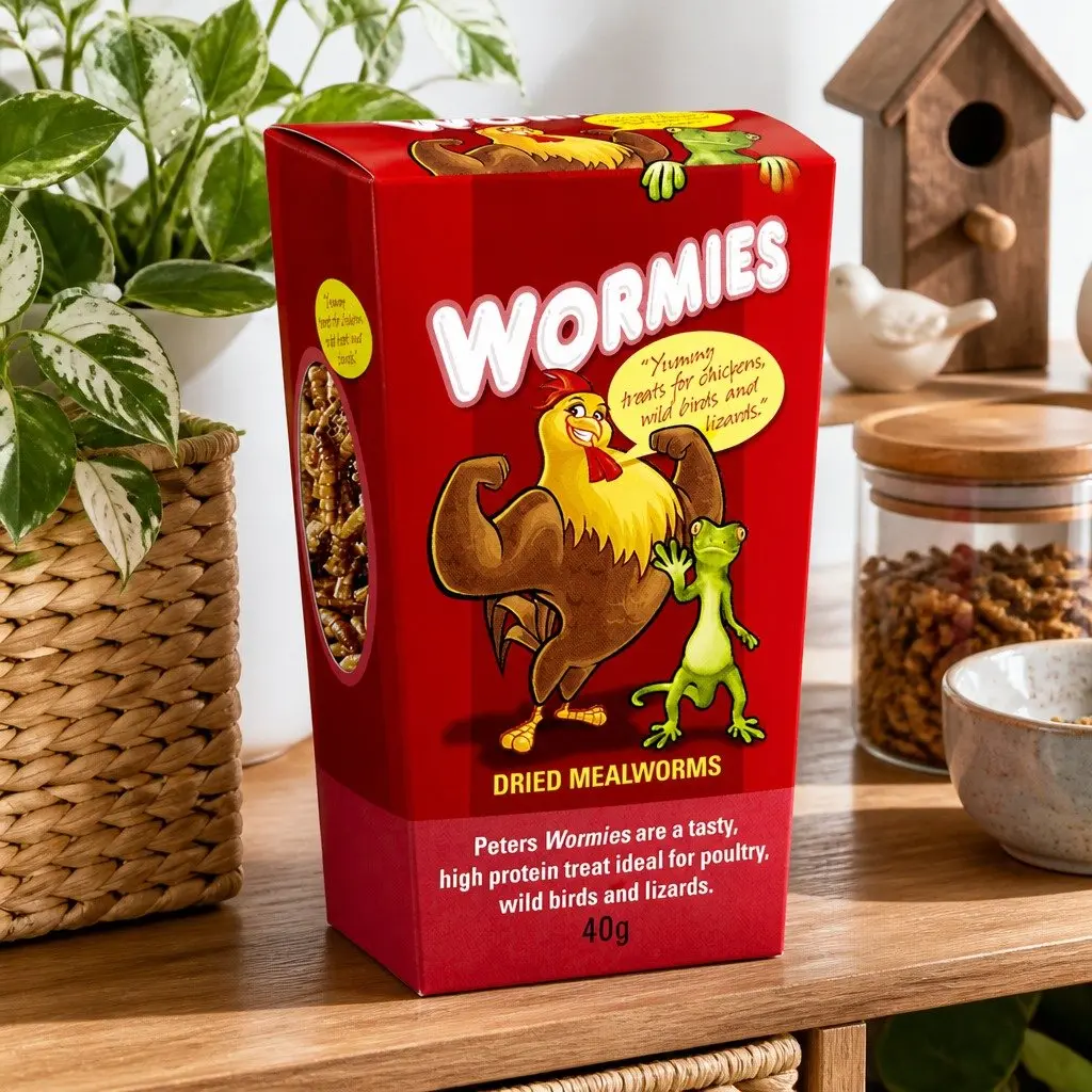 Dried Mealworm Treat High Protein 40g Poultry Wild Birds Reptiles Fish