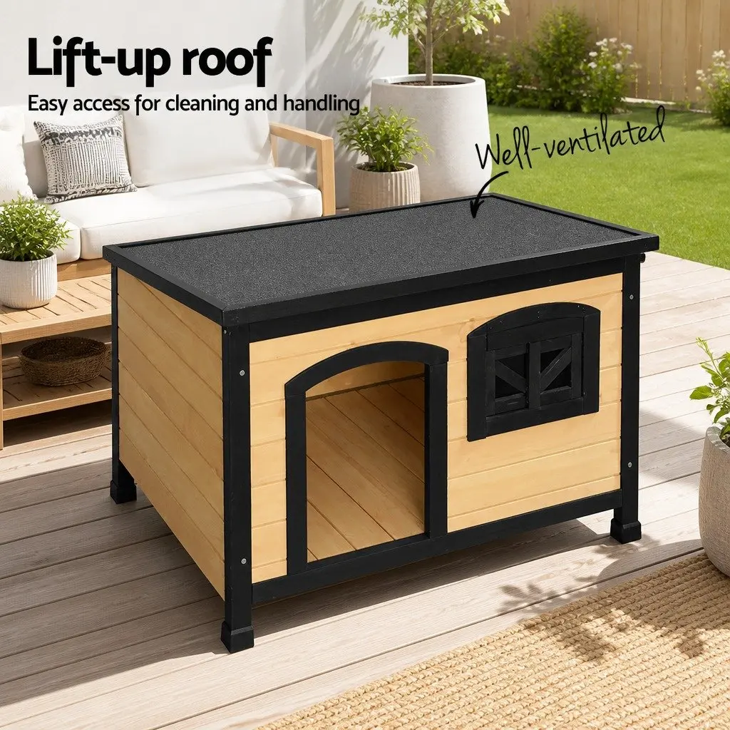 Extra Large Wooden Dog Kennel Weatherproof Indoor Outdoor Pet House Cabin
