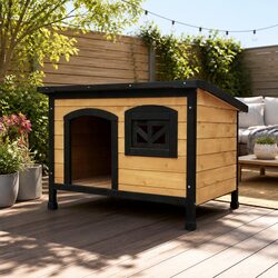 Perfect Addition to Your Backyard: Large Wooden Dog House
