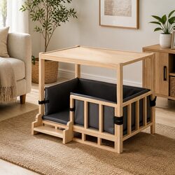 Functional Dog Kennel for Home Use with Tabletop