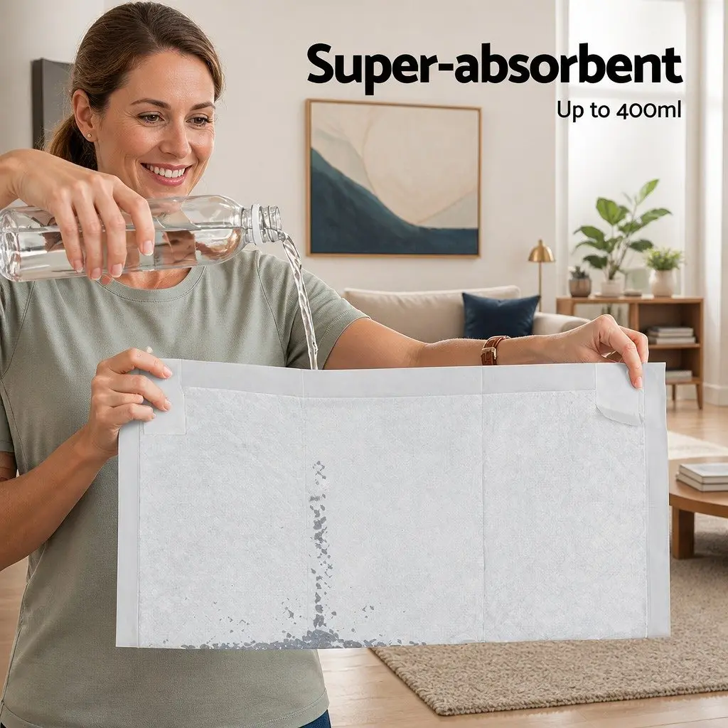 Indoor Pet Training Pads Absorbent Grey 60x60cm 400 Pieces Six Layers