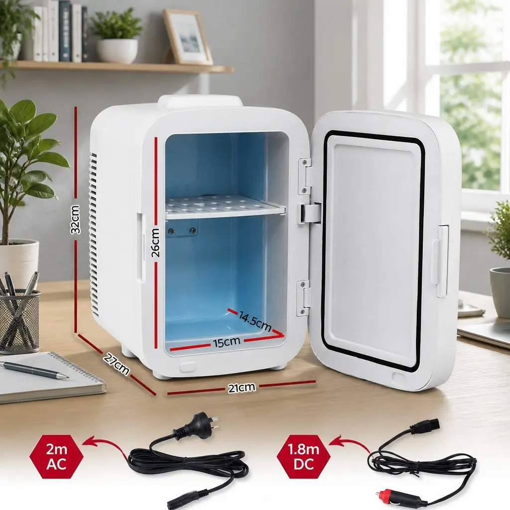 Portable Mini Fridge Electric Cooler Warmer Compact White 12V 220V