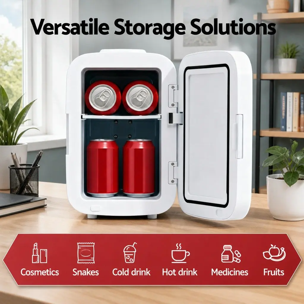 Portable Mini Fridge Electric Cooler Warmer Compact White 12V 220V
