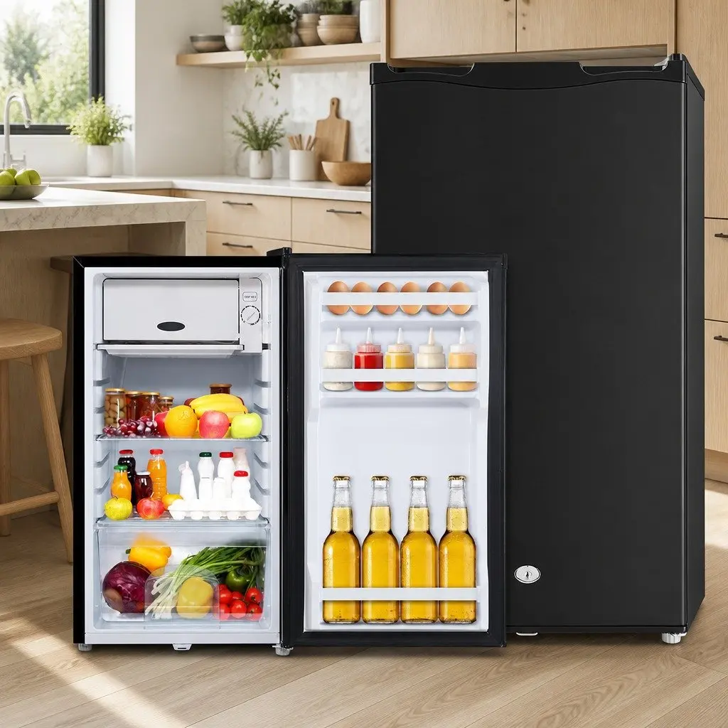 Portable Fridge Freezer 95L Upright Cooler Black 12V 24V 240V