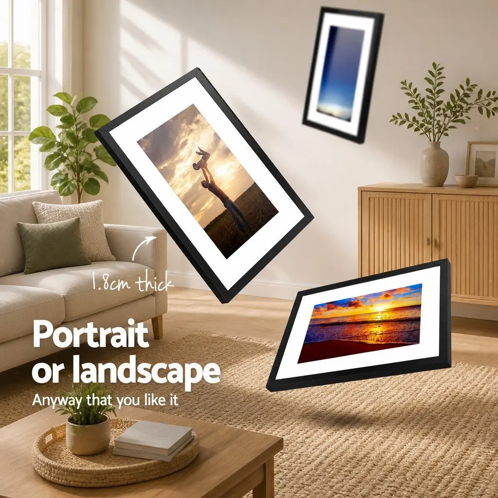 3 Piece A3 Rectangle Photo Frames Set Black Polymer Display for Home Decor