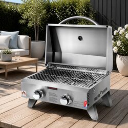 Versatile 2-Burner Gas BBQ Grill for Your Backyard