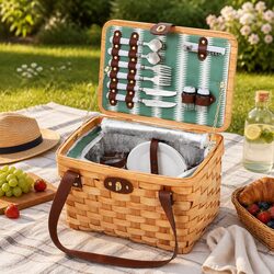 Practical 2 Person Picnic Basket for Family Adventures