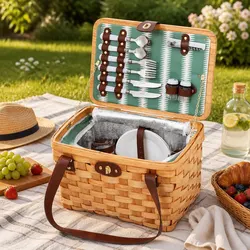 Practical 2 Person Picnic Basket for Family Adventures