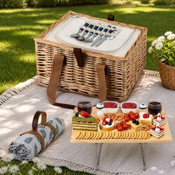 Practical Picnic Basket for Outdoor Adventures for Two