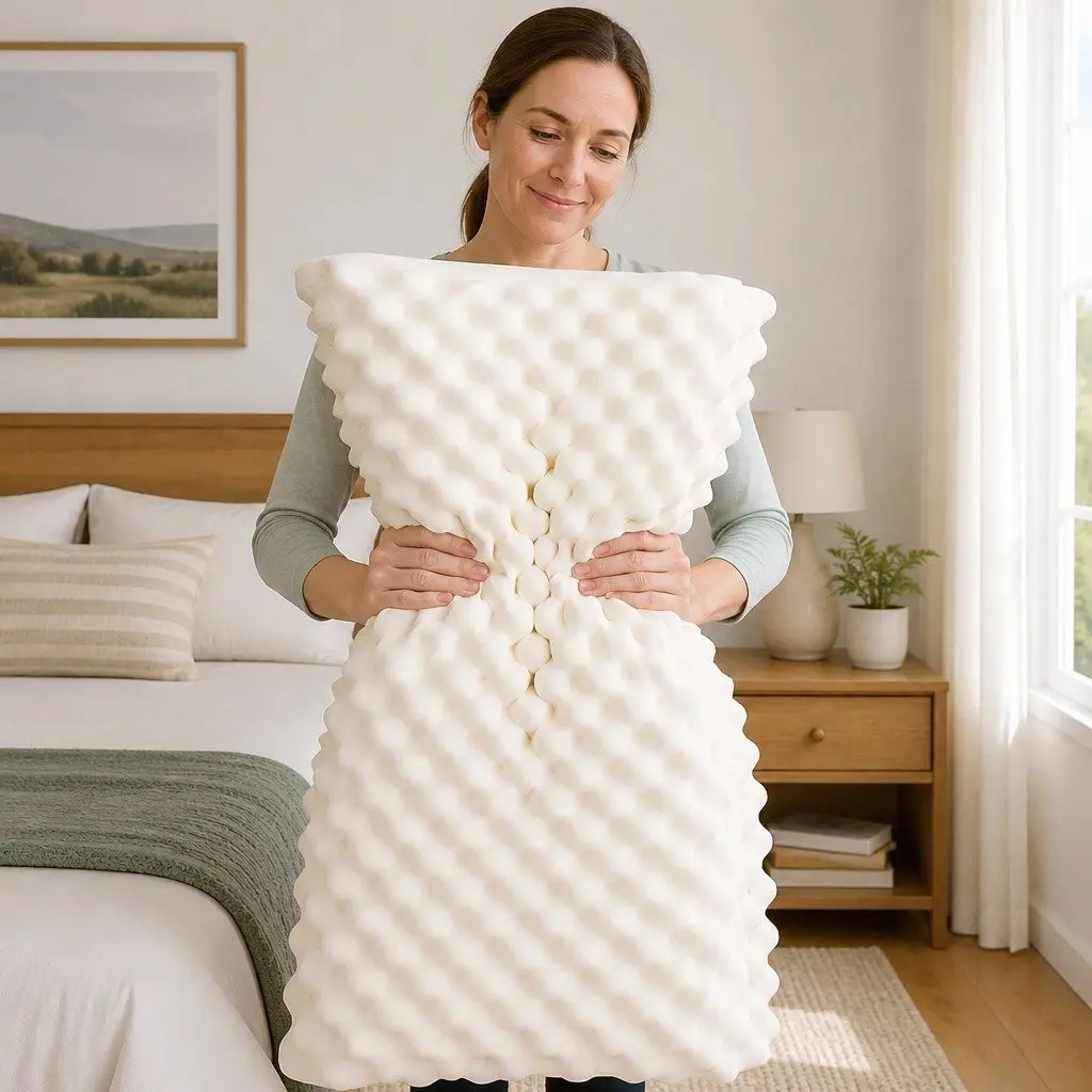 Natural Latex Pillow Twin Pack 60 x 36 x 11-13 cm White