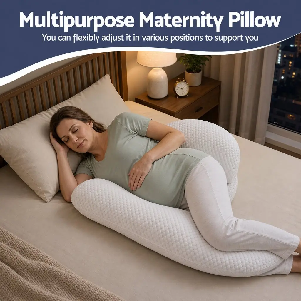 Cooling Body Pillow Adjustable Synthetic Fiber 37x87 cm Blue