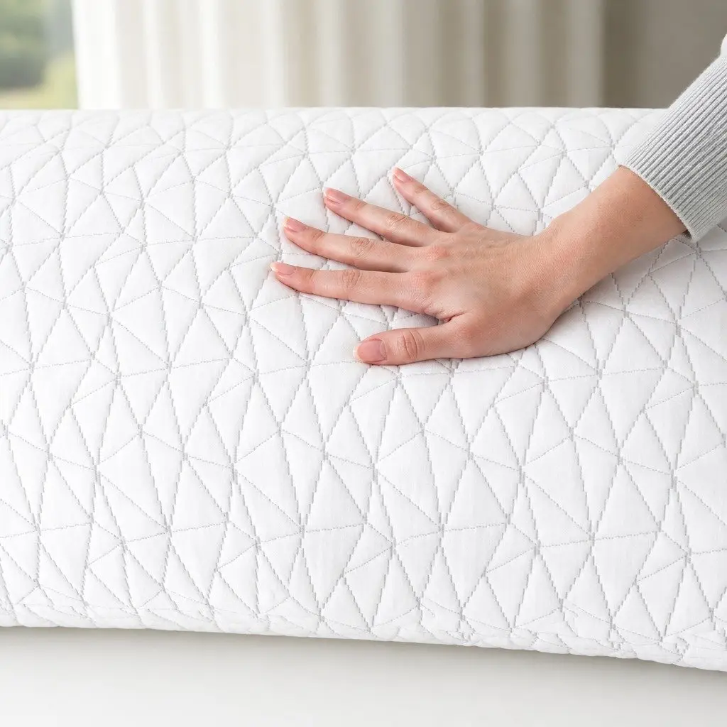 Memory Foam Pillow King Size Twin Pack White Gel-Infused Shredded Foam