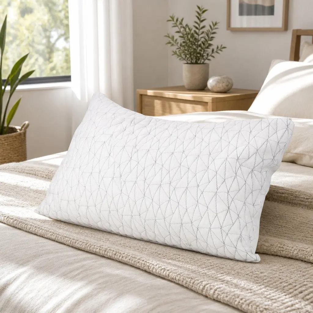 Memory Foam Pillow Gel-Infused Standard Size White Twin Pack