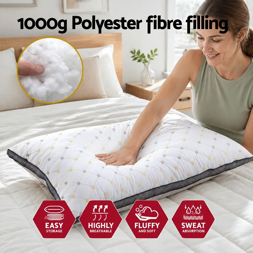 Microfibre Pillow for Bedroom Use 70x45cm