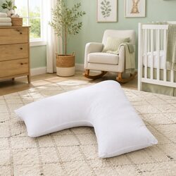V Shape Body Pillow Boomerang Nursing Cushion Side Sleeper Support White