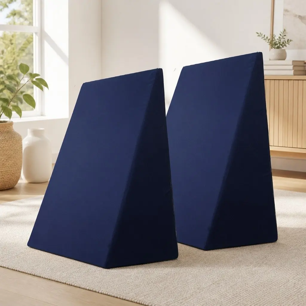 Wedge Pillow Blue Twin Pack for Home Use