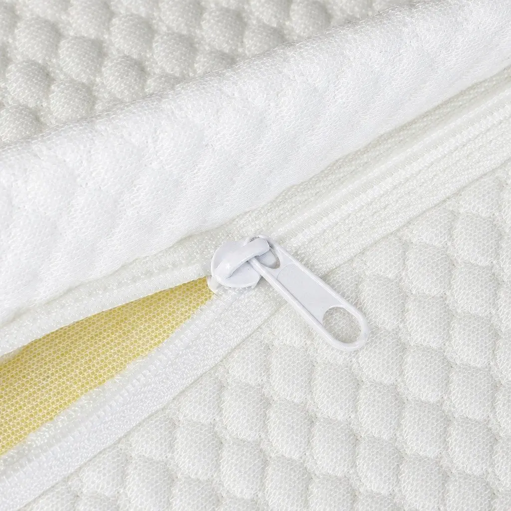 Cervical Pillow Memory Foam Ergonomic 60cm x 38cm White and Blue