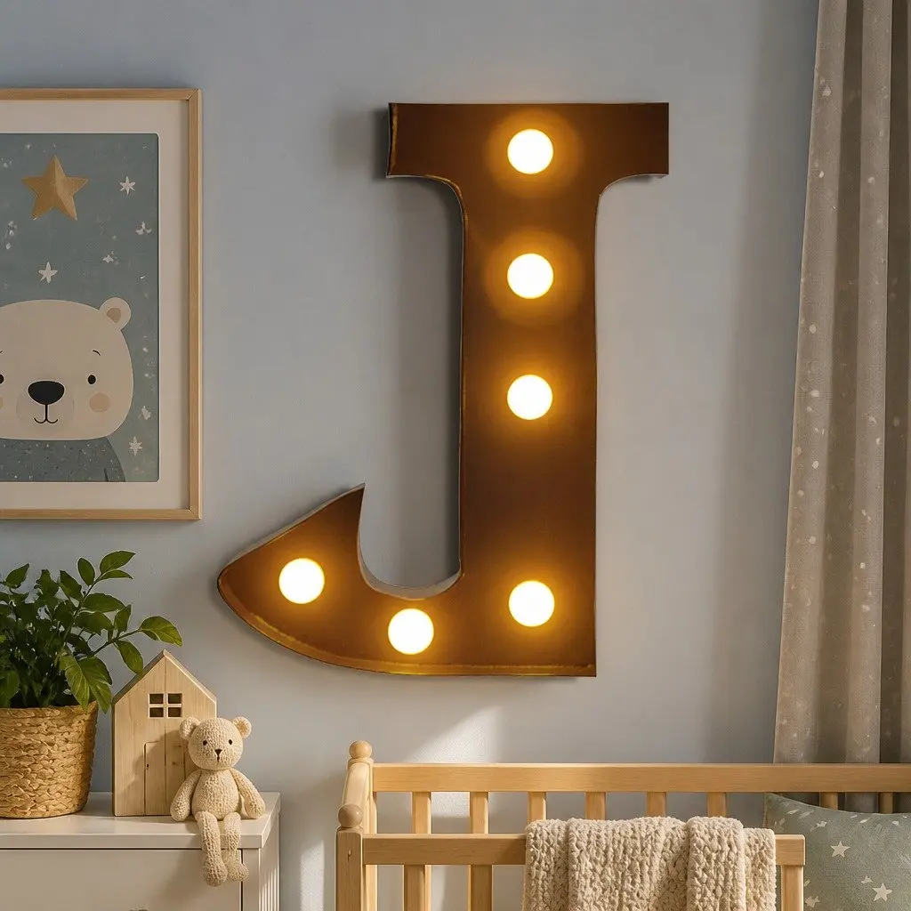 LED Metal Letter Lights Free Standing Marquee Alphabet for Home Decor Weddings Parties