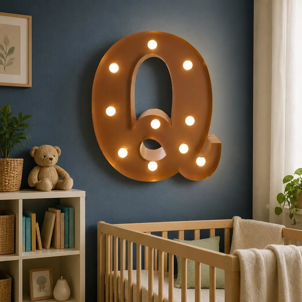 LED Metal Letter Light Free Standing Alphabet Warm White for Wedding Party Home Decor