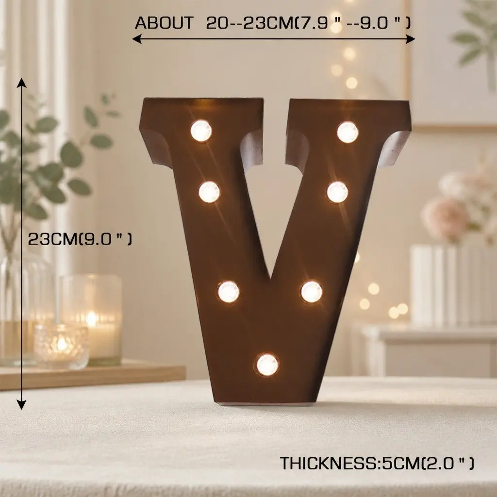 LED Metal Letter Light Free Standing Marquee Alphabet Size Custom Colour