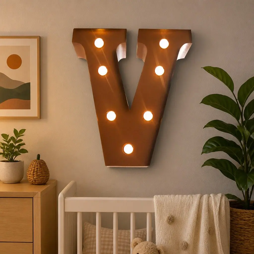 LED Metal Letter Light Free Standing Marquee Alphabet Size Custom Colour